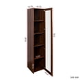 thumbnail image 4 of GAKMCIL Display Cabinet with Glass Doors and LED Lights, 5-Shelf Curio Storage Bookcase, Ample Space for Living Room, Dining Room, Home Decoration (15.75"* 15.75"* 70.87") (Walnut), 4 of 11