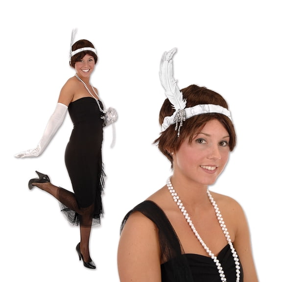 DDI 1908042 Flapper Headband - White Case of 12