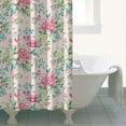 thumbnail image 5 of Spring Garden Bee and Butterfly Shower Curtain, 36x72 Polyester, Watercolor Floral Pattern with Hooks, 5 of 5