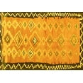 thumbnail image 1 of Ahgly Company Machine Washable Indoor Rectangle Oriental Yellow Traditional Area Rugs, 2' x 4', 1 of 4