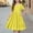 Yellow, variant on Tdoqot Girls Swing Dresses- Square Neck Ruffled Short Sleeve Casual Summer Midi Dress Blue Size 6-14