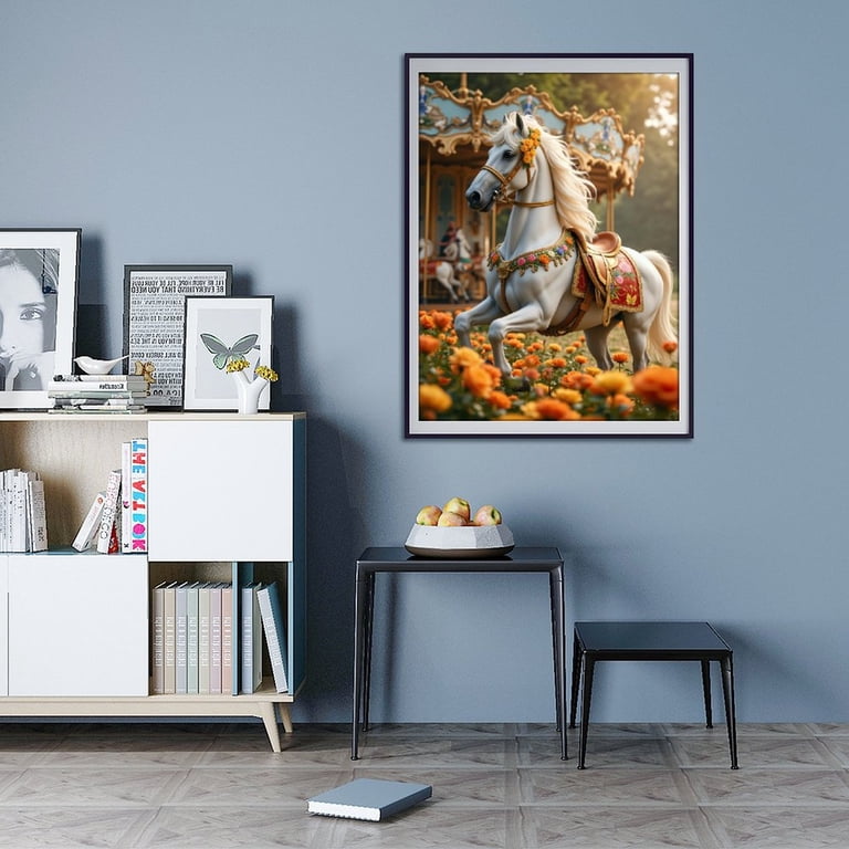 Carousel Horse Diamond Painting Kit For Adults - 5D Full Drill DIY Art For Home Wall Decor 2 thumbnail image