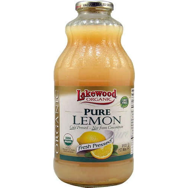 Lakewood Organic Pure Lemon Juice 32 fl oz pack of 6