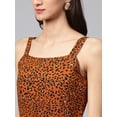 thumbnail image 6 of Zima Leto Women's Brown Animal Print Jumpsuit, 6 of 8