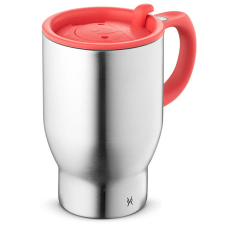 JVR Stainless Steel Auto Car Mug | Double Wall Vacuum Insulated Travel Mug | Tea, Hot Chocolate, Portable Coffee Mug | Splash-Proof, Keeps Hot or Cold Thermos Cup | 14 oz (390 ml) |
