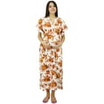 thumbnail image 1 of Bimba Delivery Maternity Gown Caftan Maxi, Front & Back Button Kaftan Dress, 1 of 7