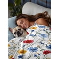 thumbnail image 3 of Spring Floral Queen Size Flat Sheet, Wrinkleproof & Fadeproof Cooling Flat Bed Sheet Only, Elegant Watercolor Botanical Flower Breathable Soft Bedding Top Sheets 90 x 102 Inches, 3 of 8