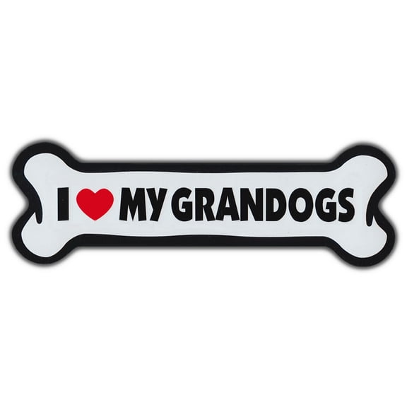 Giant Size!!! Dog Bone Magnet: I Love My Grandogs | Cars, Trucks, Refrigerators