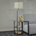 thumbnail image 2 of Signature Design by Ashley Shianne Metal Tray Floor Lamp, Brown/Black, End Table Lamp with Shelves and 3-Way Switch, 2 of 6