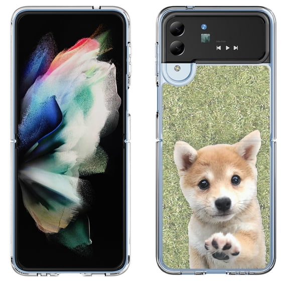 Shockproof Bumper Phone Case for Samsung Galaxy Z Flip 4 5G, by OneToughShield ® - Shiba