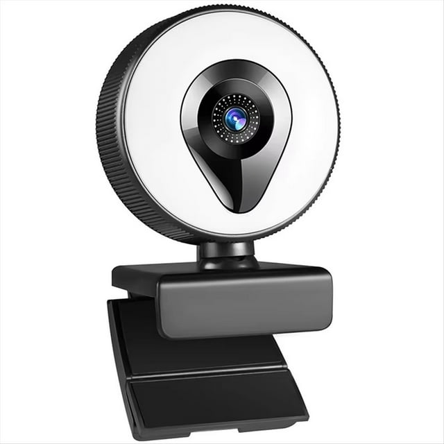 Cámara Web Full HD 1080P con Transmisión en , Luz LED de Relleno, 30 FPS, Micrófonos, Enfoque Automático, USB, para Computadora y PC.