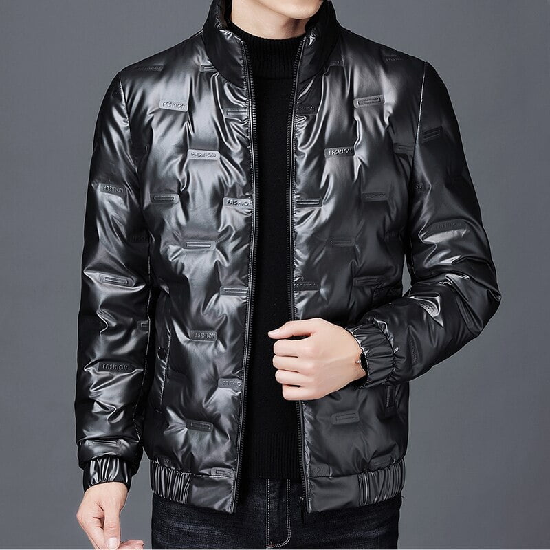 Down jacket leather deals