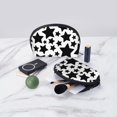 thumbnail image 5 of YFYANG 2 Piece Women's Portable Makeup Bags, Black and White Star Doodle Clutch Travel Toilet Bags Cosmetic Organizer, 5 of 7