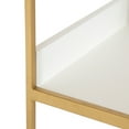 thumbnail image 3 of Kate and Laurel Hylton Modern Glam 3-Tier Floating Wall Shelf, 18 x 7 x 28, White and Gold, Charming Tiered Shelving with Three Levels for Display and Storage, 3 of 7