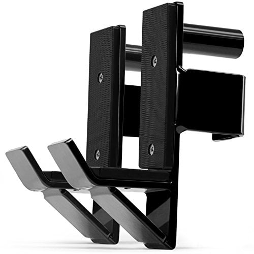 Yes4All Pair of J Hooks for Power Rack, Squat Rack - J Hook Weight Rack (2 inch Square Tube)