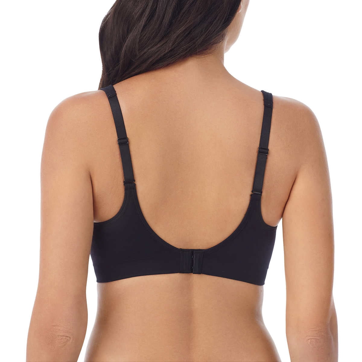 Carole Hochman Women's Wirefree Sealmless Comfort Bra, 2-Pack, Black/Taupe, Medium