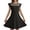 Black, variant on Ticikt Girls Dress Summer Ruffle Sleeve Mesh A Line Casual Party Dresses for Kids 4-11 Years,Color:Dark Purple,Size:7-8 Years