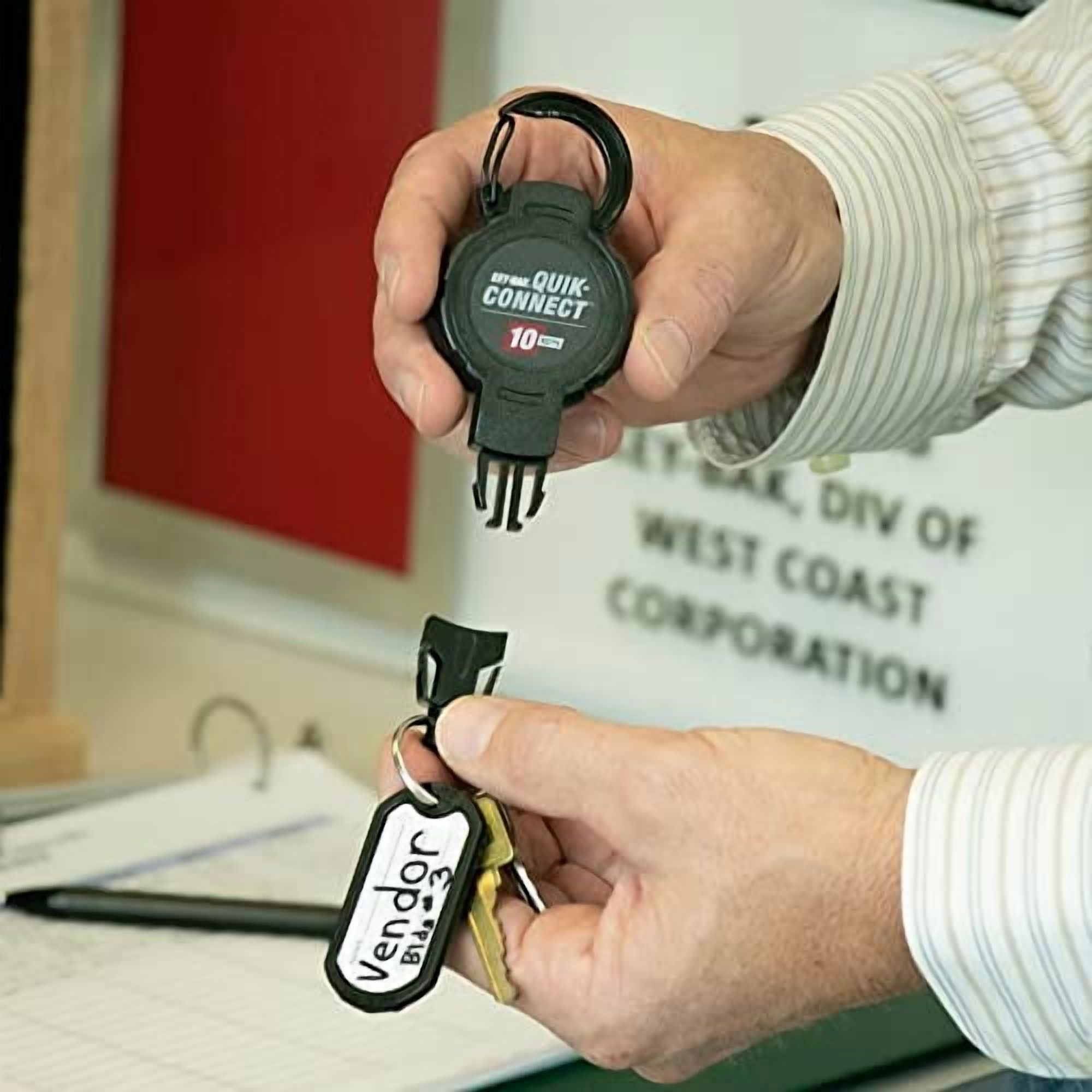 KEY-BAK Polycarbonate Retractable Keychain with Belt Clip-Upto 6 Keys Capacity(Standard)