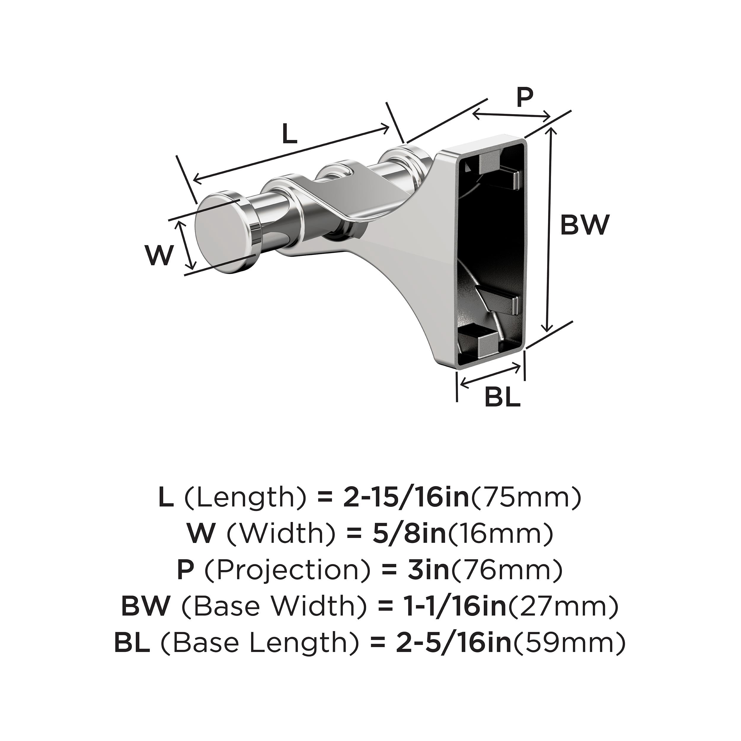 Amerock Davenport Chrome Double Prong Robe Hook