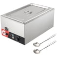 thumbnail image 1 of Ourlova 1 Poêle Réchaud Alimentaire Commercial 24 Qt Table à Vapeur Électrique 1200 W Buffet Bain-Marie en Acier Inoxydable, 1 of 5