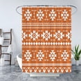 thumbnail image 2 of Orange White Boho Shower Curtain Modern Farmhouse Tribal Southwestern Retro Western Aztec Abstract Geometric Art Fabric Bath Curtains Decor Set with Hook, 2 of 3