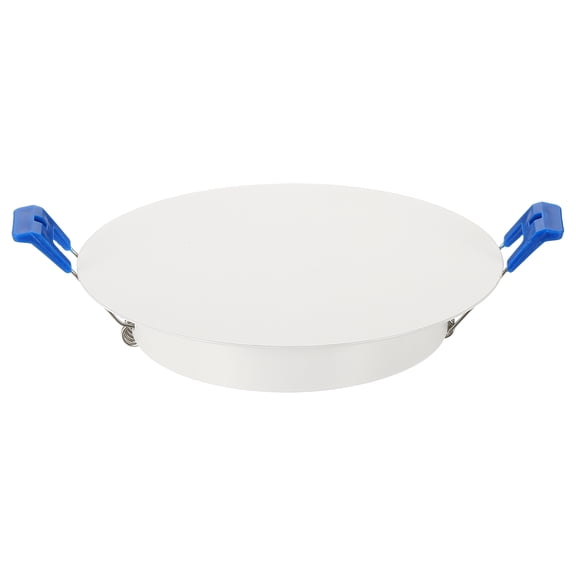 Uxcell 135mm/5.3" Round Ceiling Cover Plate, Downlight Hole Speaker Wall Hole Spring-Lock Decorative Steel Trim Cap Access Panel for 4.1-4.9" Ceiling or Drywall Openings, Matte White