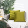 thumbnail image 6 of REGALWOVEN Velvet Knitted Throw Pillow Covers Pack of 2 Square SoftDecorative Pillow Cases Cushion Covers Yellow 18" x 18", 6 of 6