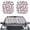 Cartoon Paw Heart, variant on Chririnla Plumeria Floral Car Windshield Sunshade Tropical Car Sun Covers Visor 2 Pack Oil Paint Hawaiian Pattern Automotive Interior Shield Protection Keep Cold Ideal for Holidays Parking