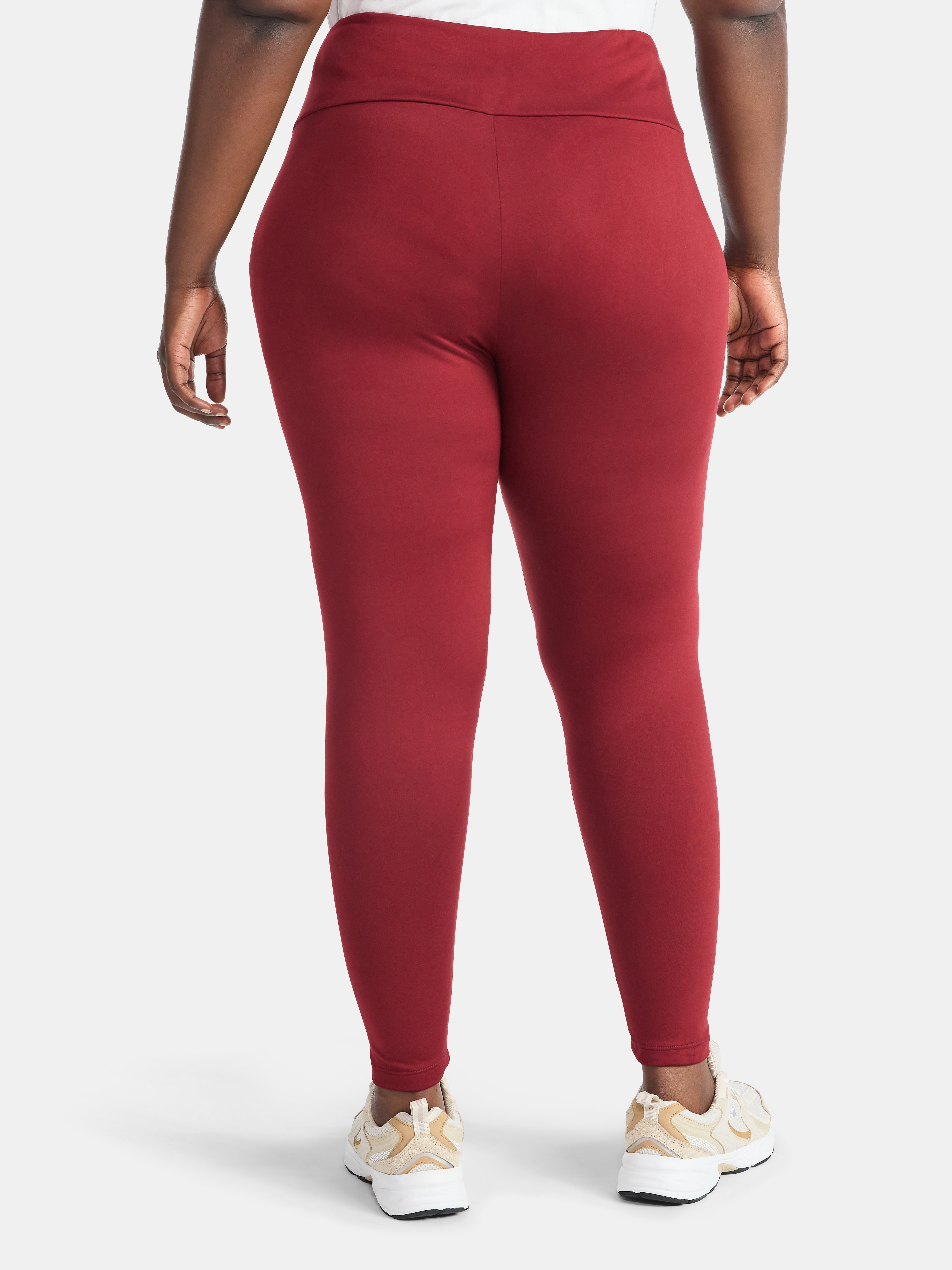 Feathers Plus size Women’s Cozy Lightweight Fleece-Lined Stretch Multipack Leggings for Everyday Wear, 7 Pack, Sizes 1X-4X