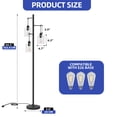 thumbnail image 6 of ModFusion Elegant 3-Head Floor Lamp with Glass Lampshades & Adjustable Standing Lamp with Foot Switch, E26 Bulbs Compatible, Black, 6 of 8
