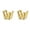 Gold W, variant on Letter R Initial Chunky Hoop Earrings for Women 18K Gold Plated Geometric Cartilage Huggie Hoops Earring