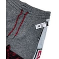thumbnail image 4 of Ecko Unltd Men's Sweatpants Marble Coloblock Panel Stitched Fleece Jogger (Large, Black Marled/Red), 4 of 5