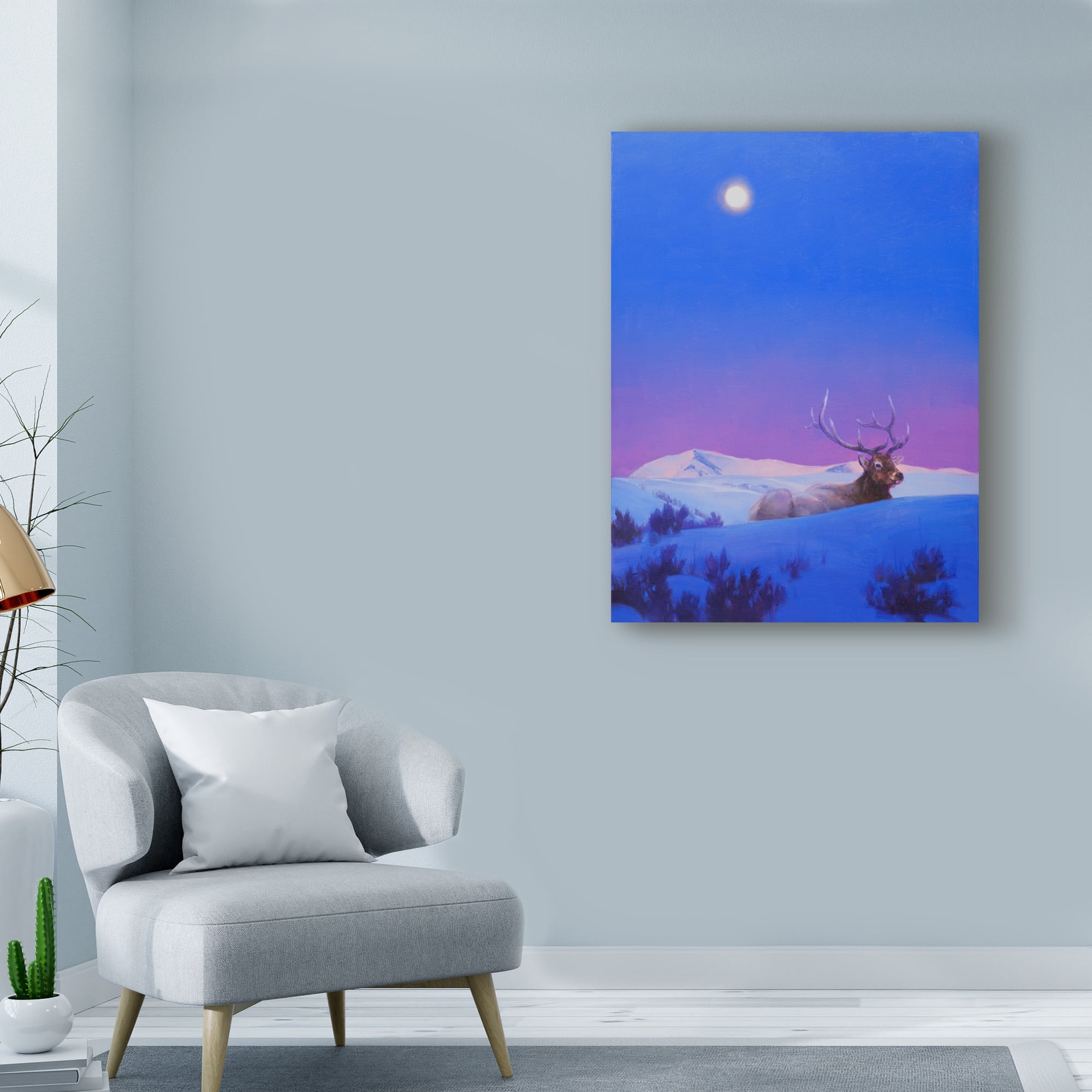 Trademark Fine Art 'The Gift Elk' Canvas Art by Julie T. Chapman