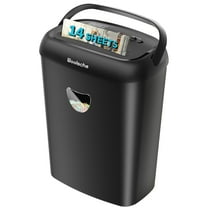 AGH Deco Paper Shredder 12-Sheet Cross-Cut Paper, CDs, Cards Shredder Office Shredder with 6.6 Gallons Pullout Bin, Black