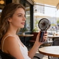 thumbnail image 4 of weibbin Electroplating Handheld Spray Small Fan USB Charging Portable Desktop Silent Big Wind Outdoor Fan, 4 of 7