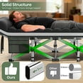 thumbnail image 5 of GVDV Folding Camping Cot for Adults with 2 Sided Mattress - 75"  x 28" Cot, 1200D Oxford Portable Cot Bed with Carry Bag for Camp Travel Guest, Black, 5 of 8