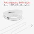 thumbnail image 3 of IBAOLE Selfie Ring Light for Phone Laptop Tablets Camera Photography Light Video, Rechargeable Clip On Light with Double Row 60 LED Upgraded (White) White, 3 of 6