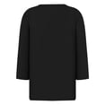 thumbnail image 5 of 3/4 Length Sleeve Womens Tops Spring Summer V Neck Plain Casual Blouse Office Work Shirts Solid Basic Tee Tops, 5 of 6