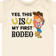 thumbnail image 4 of Inktastic Yes, This is My First Rodeo- Cowgirl in Hat and Boots Girls Baby Bodysuit, 4 of 5