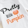 thumbnail image 4 of Newborn Baby Girl Halloween Outfits Long Sleeve Romper Tops Pumpkin Bell-Bottom Flare Pants Headband Infant Fall 3Pcs Clothes Set, 4 of 8