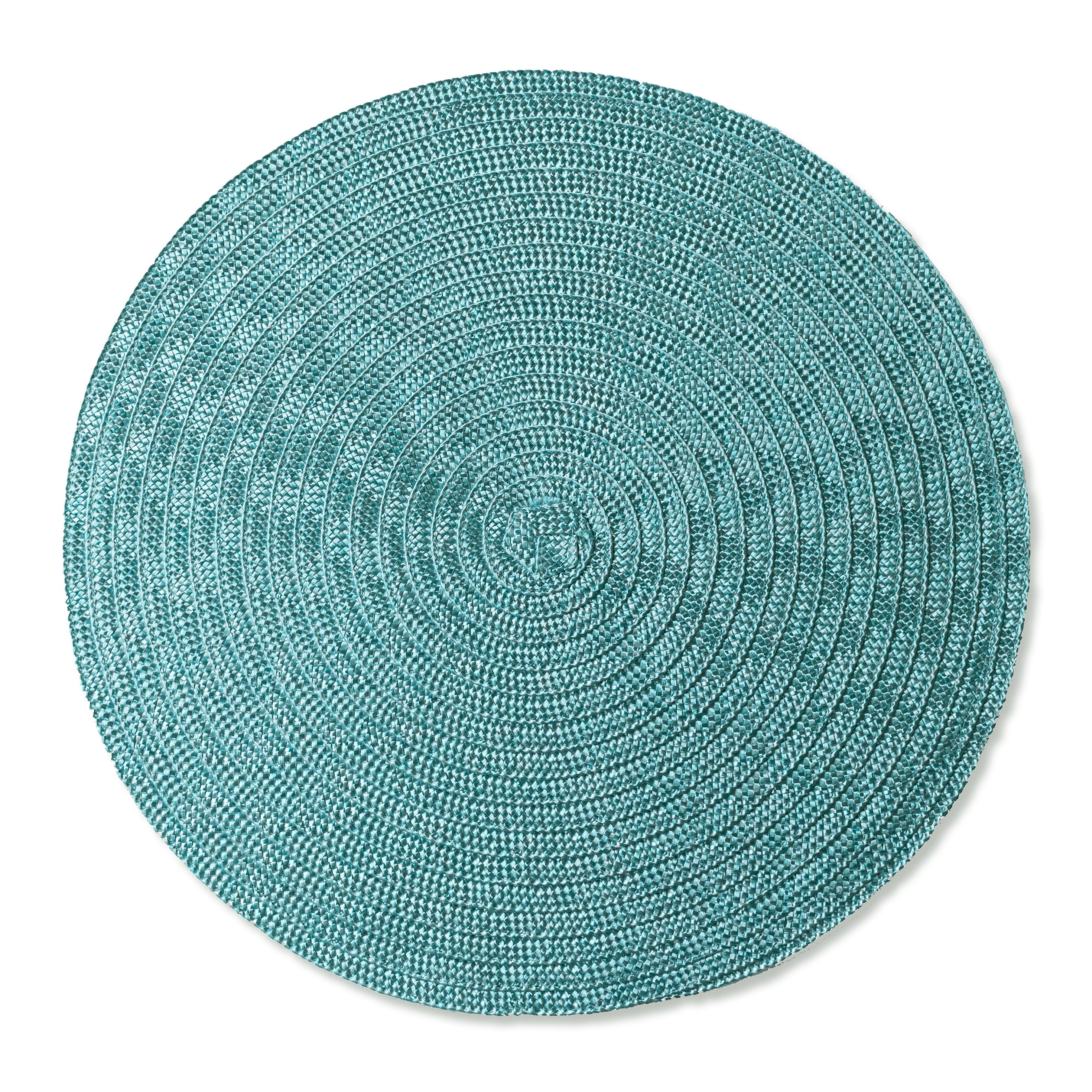 (2 pack) Mainstays Lava Round Table Placemat, 100% Polyester, Teal, 15 in