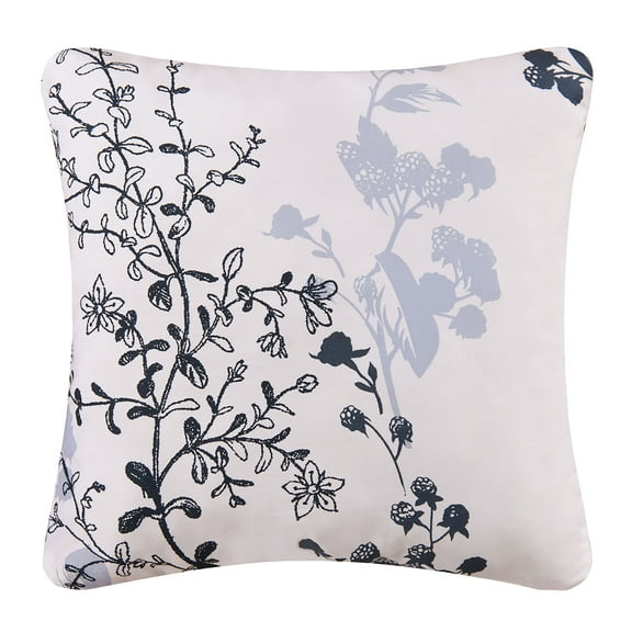 Mazarine Flowers HD Printed Cotton Blend Mini Accent Pillow 14" x 14"