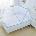 thumbnail image 1 of Bed Net Bed  Net Foldable Bed Net Bed Canopy Foldable Bed Canopy Foldable  Net Polyester Fiber  Netting Canopy Free Installation For Bedroom Use Blue 190x160cm / 74.8x63.0in, 1 of 1