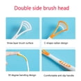 thumbnail image 4 of Raspador de lengua y cepillo para lengua (paquete de 4), ideal para el cuidado bucal, ayuda a combatir el mal aliento y refrescar el aliento, 4 of 5