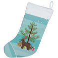 thumbnail image 2 of Carolines Treasures CK3838CS Brown Goldendoodle Christmas Tree Christmas Stocking, Large, Multicolor, 2 of 2