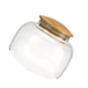 thumbnail image 5 of EeaseMX Tarro de caramelos con tapa de bambú de 550 ml, recipiente de vidrio transparente de borosilicato para granos alimenticios., 5 of 7