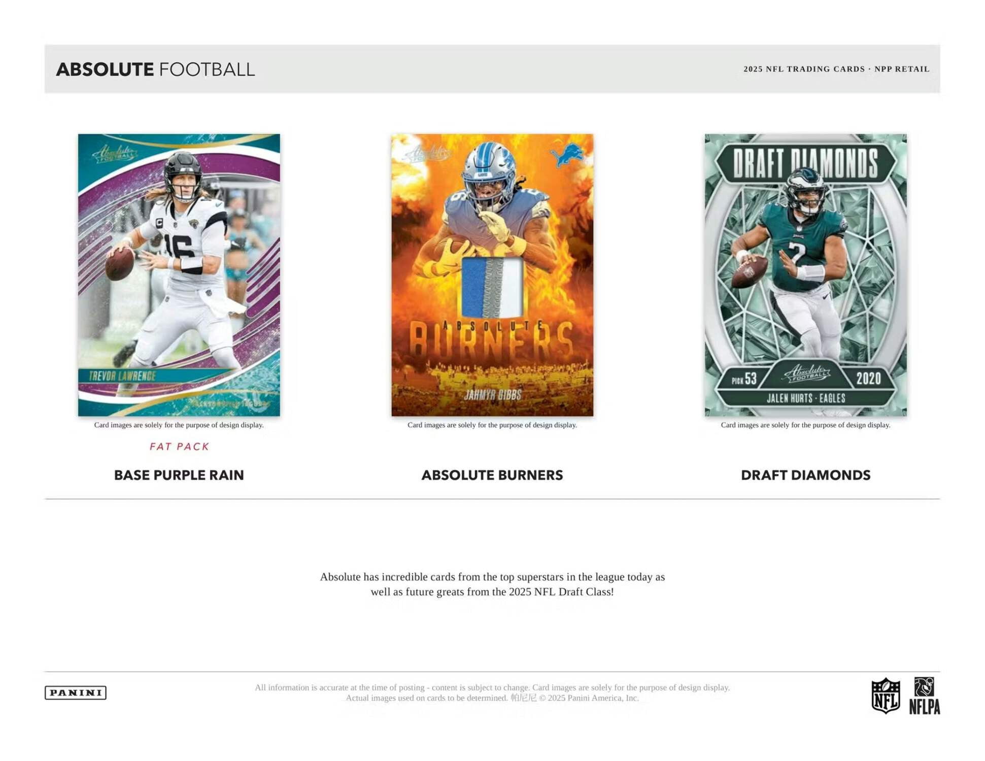 2025 Panini Absolute Football Mega Box (Factory Sealed Mega 20-Box Case)
