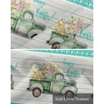 thumbnail image 6 of Easter Green Truck Linen Curtain Valance for Bedroom/Bathroom/Kitchen/Office/Living/Dining Room Windows,Farmhouse Eggs Tulip Wood Grain Rod Pocket Topper Drapes Decorative Cafe Drapery Panel 42x12, 6 of 6