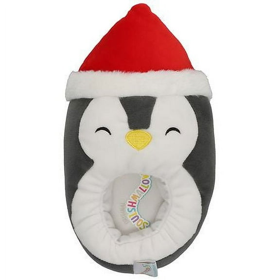 Squishmallows Kid/Adult Slippers ~ Luna the Penguin with Red Santa Hat (4/5) Bigger Size (Will fit Women Size 5.5-7.5)