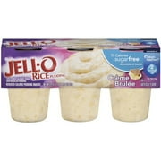 Jell-O Ready To Eat Pudding Snacks Reduced Calorie Sugar Free Rice Pudding Creme Brulee, 6 Ct